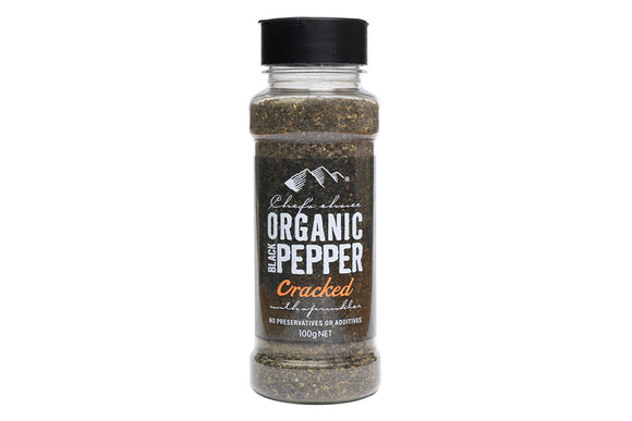 Chef's Choice Organic Cracked Black Pepper 100g