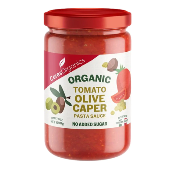 Ceres Organics Tomato Olive & Caper Pasta Sauce 690g