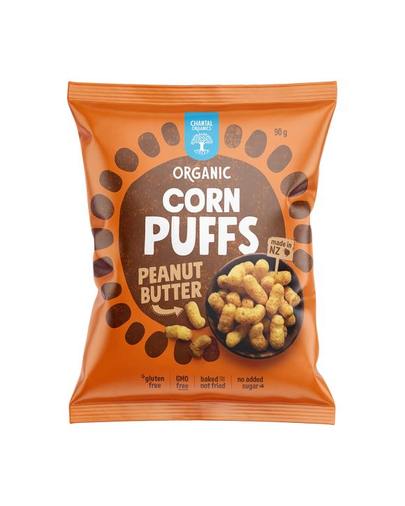 ** Chantal Organics Corn Puffs Peanut Butter 90g