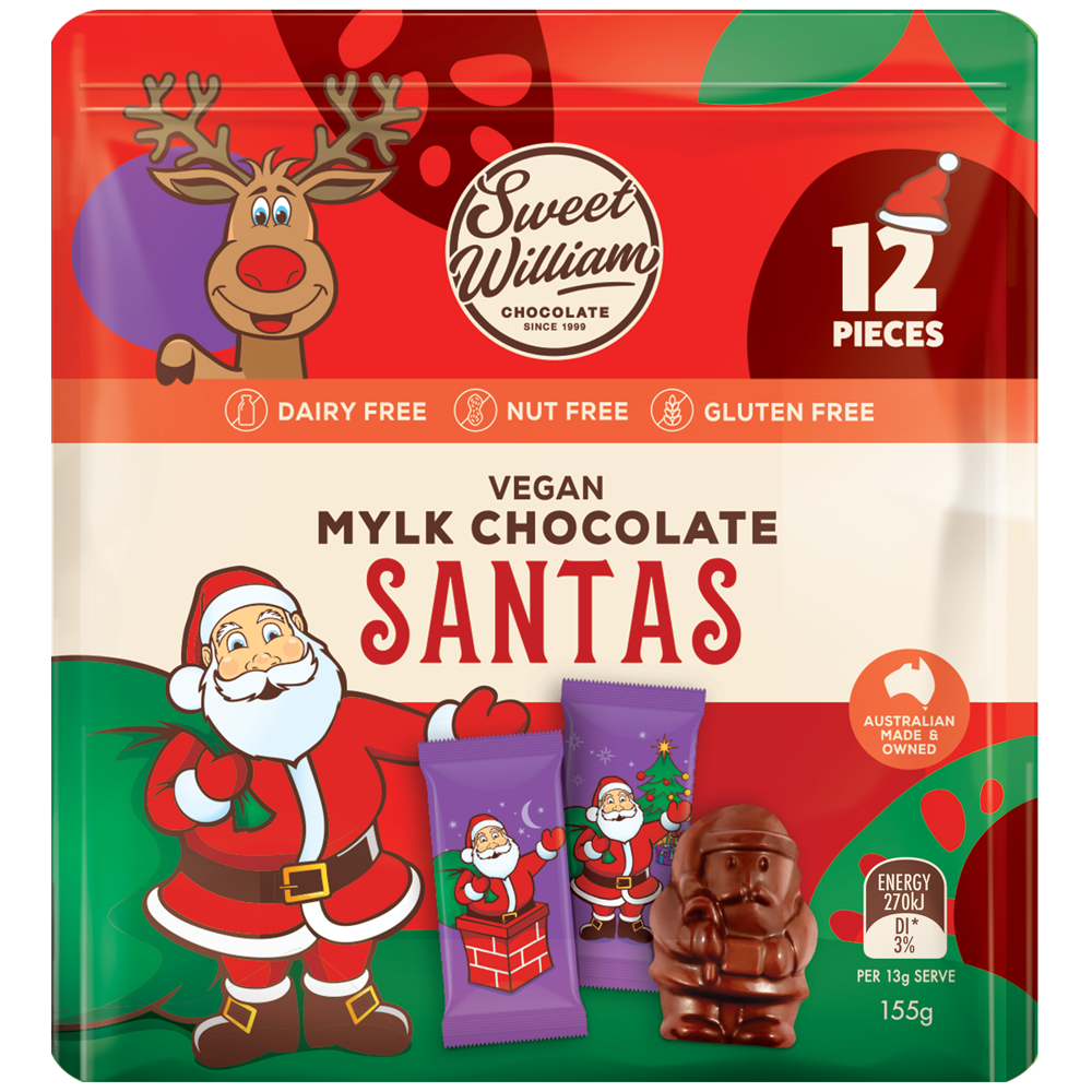 Sweet William Mylk Chocolate Santa Multipack 155g My Home Pantry