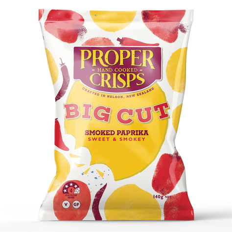 ** Proper Crisps Big Cut Smoked Paprika 140g