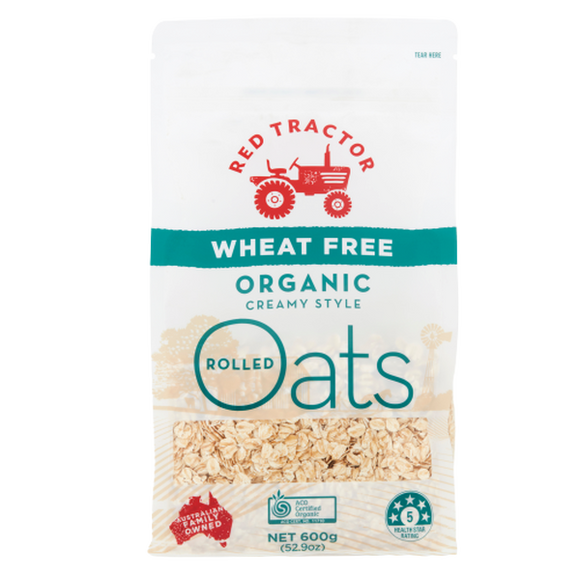 Red Tractor Organic Rolled Oats Wheat Free 600g