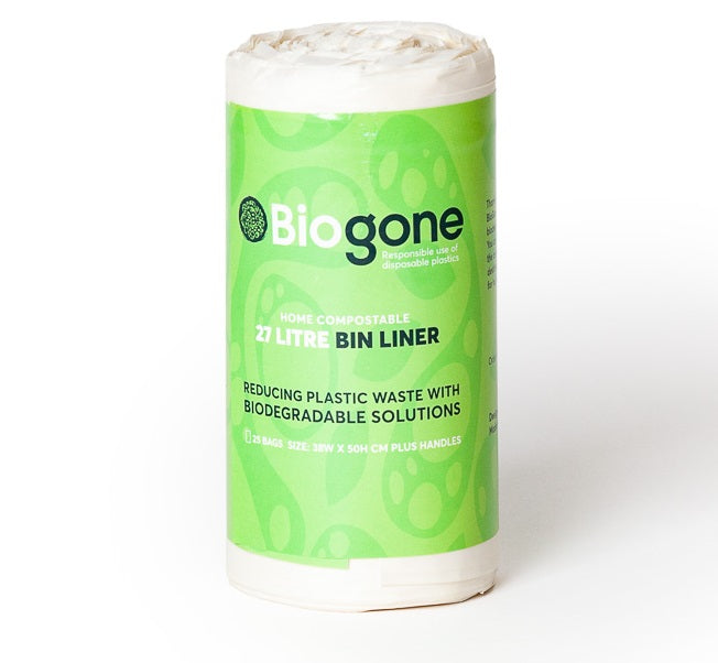 BioGone Home Compostable Kitchen Caddy Bin Liner 27L 25pk My Home Pantry