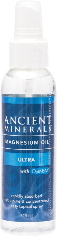 Ancient Minerals Magnesium Oil Spray Ultra with MSM 118ml