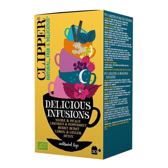 Clipper Organic Delicious Infusions Tea Variety Pack 20 teabags