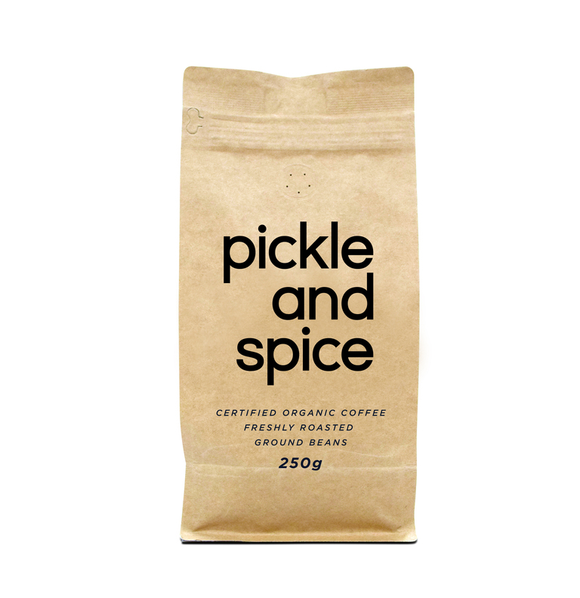 Pickle & Spice Premium Organic Ground Coffee 250g