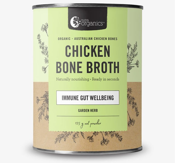 ** Nutra Organics Chicken Bone Broth Garden Herb 125g