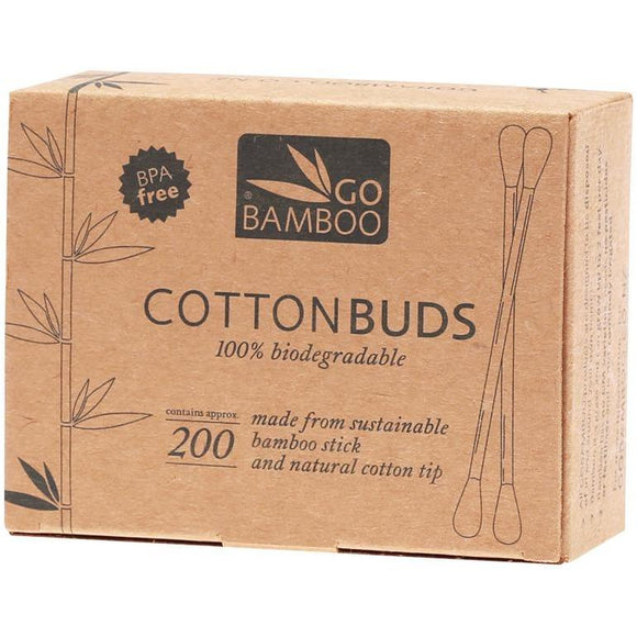 Go Bamboo Cotton Buds 100% Biodegradable 200pc