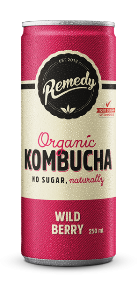 Remedy Kombucha Wild Berry 4x250ml cans