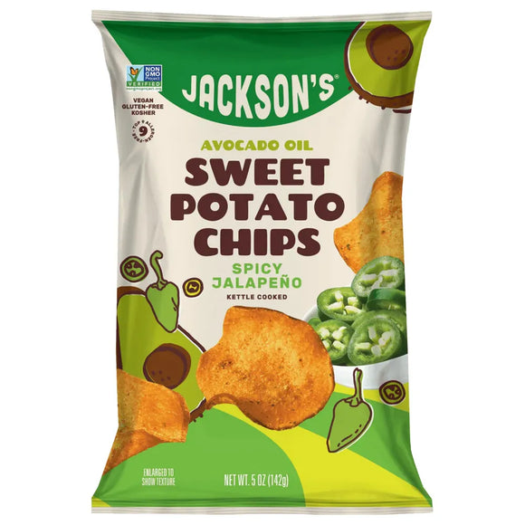 Jackson's Avocado Oil Sweet Potato Chips Spicy Jalapeno 142g