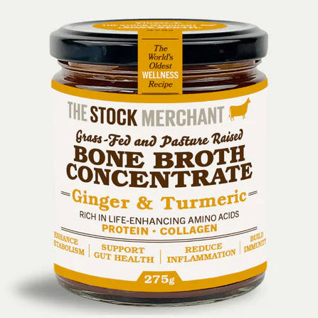 The Stock Merchant Bone Broth Beef Concentrate Ginger & Turmeric 275g