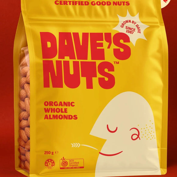 Dave's Nuts Organic Almonds 250g