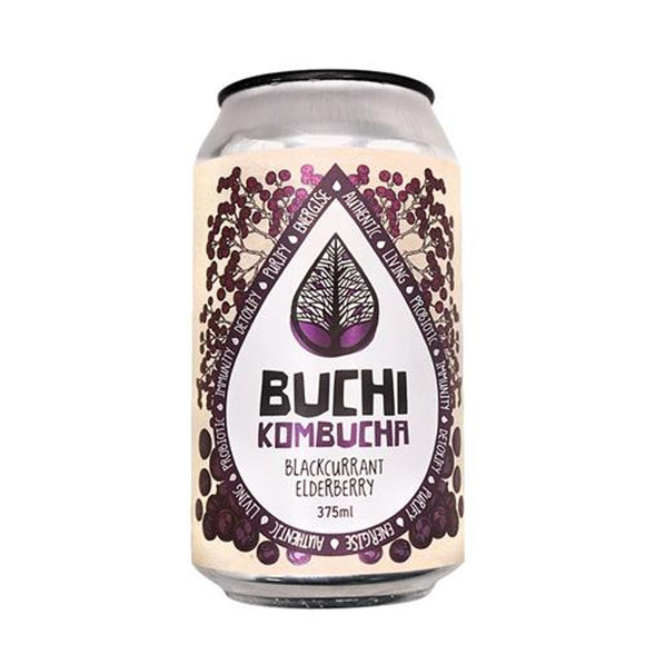 Buchi Blackcurrant Elderberry Kombucha Can 375ml