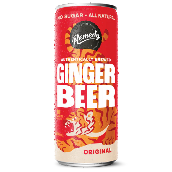 Remedy Kombucha Ginger Beer 4x250ml cans