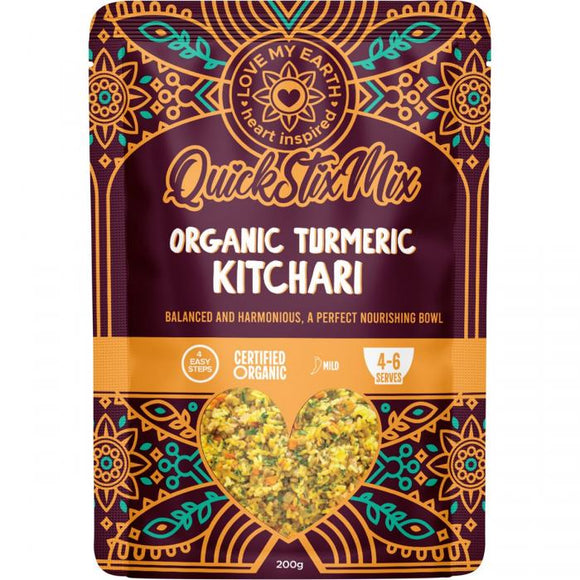 Love My Earth Quick Stix Mix Organic Turmeric Kitchari 200g