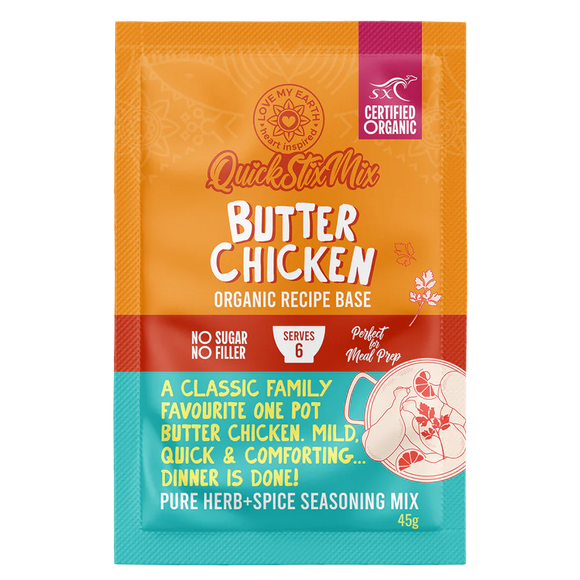 Love My Earth Quick Stix Organic Butter Chicken Recipe Base 45g
