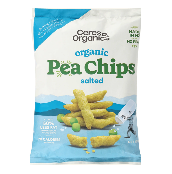 Ceres Organics Popped Pea Chips SALTED 100g