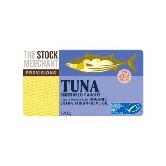 The Stock Merchant Wild Tuna in Organic Olive Oil 120g