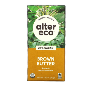 Alter Eco Dark Salted Brown Butter Organic Chocolate 70% 80g