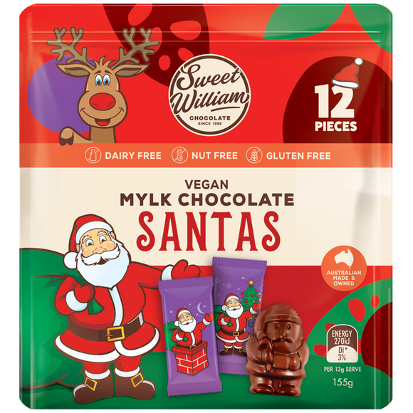 Sweet William Mylk Chocolate Santa Multipack 155g
