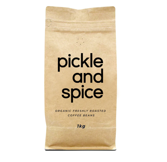 Pickle & Spice Premium Organic Coffee Beans 1kg