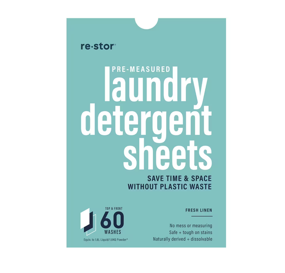 Re-stor Laundry Detergent Sheets Fresh Linen 60pk 170g