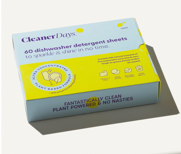 Cleaner Days Dishwasher Sheets Lemon 60pk