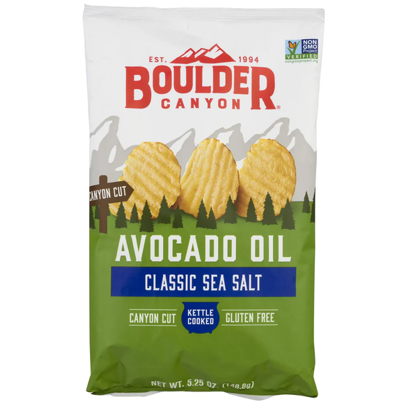 Boulder Canyon Avocado Oil Potato Chips Sea Salt 149g
