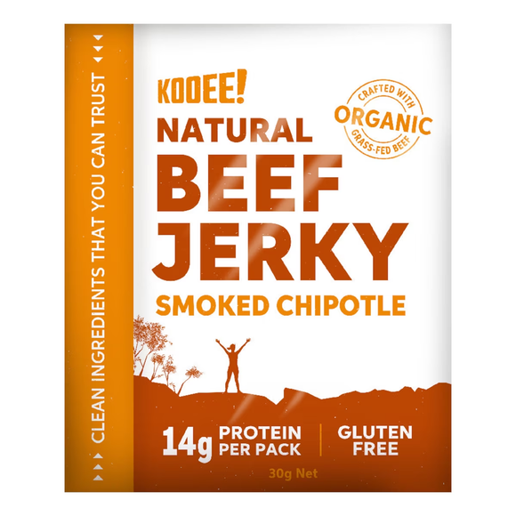Kooee! Organic Beef Jerky Smoked Chipotle 30g