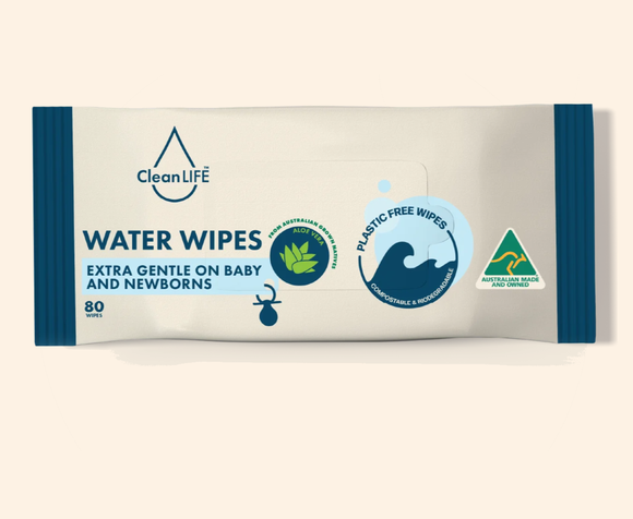 CleanLIFE Water Wipes 80pk