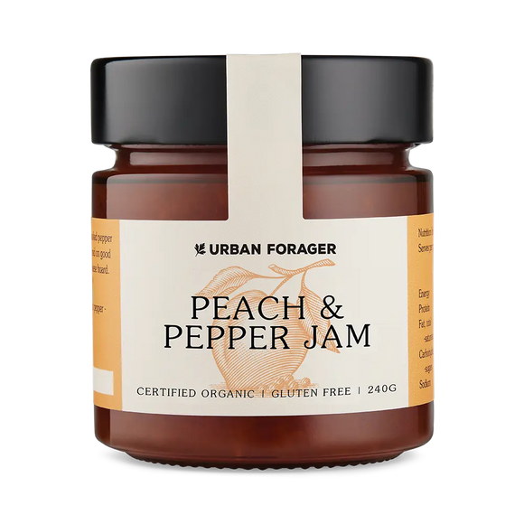 Urban Forager Organic Peach & Pepper Jam 240g