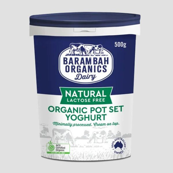 Barambah Organics Lactose Free All Natural Yoghurt 500g