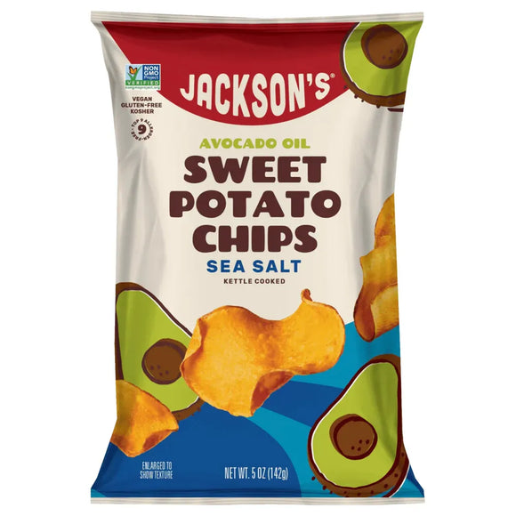 Jackson's Avocado Oil Sweet Potato Chips Sea Salt 142g