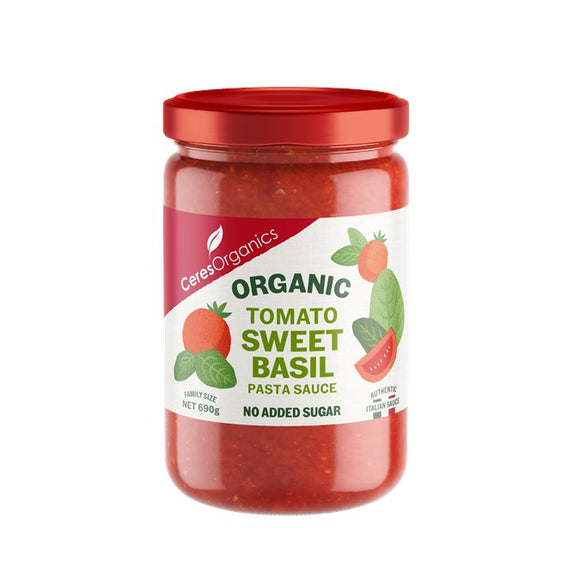 Ceres Organics Tomato Sweet Basil Pasta Sauce 690g