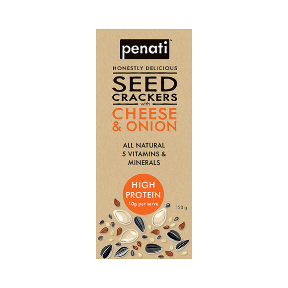 Penati Seed Crackers Cheese and Onion 120g
