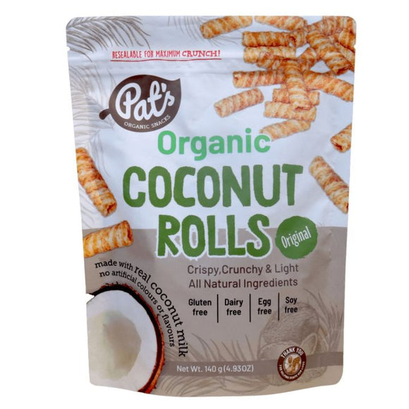 ** Pat's Organic Coconut Rolls ORIGINAL 140g