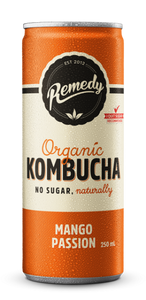 Remedy Kombucha Mango Passion 4x250ml cans