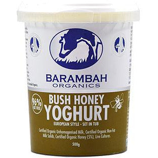 Barambah Organics Bush Honey Natural Yoghurt 500g