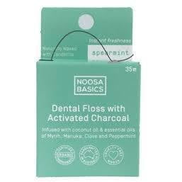 Noosa Basics Dental Floss with Activated Charcoal 35mts
