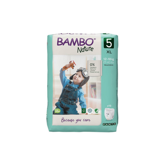 Bambo Nature Nappy Pull-up Pants Size 5 (XL) 12-18kg 19pack