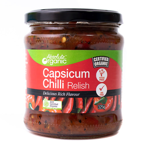 Absolute Organic Capsicum Chilli Relish 325g