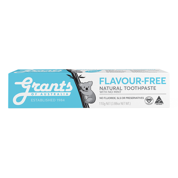 Grants Natural Toothpaste Flavour-Free with NO Mint 110g