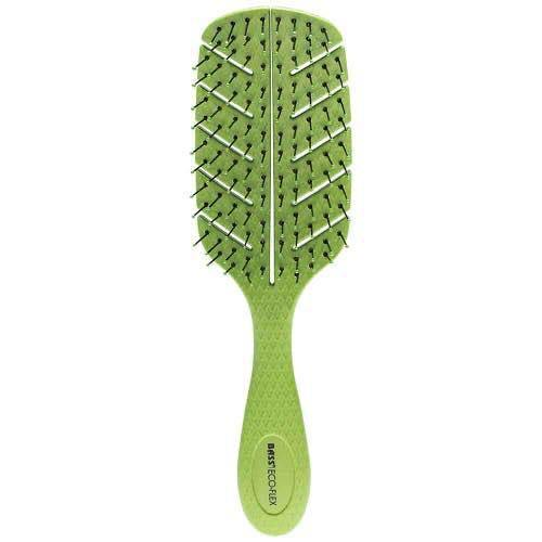 Bass Brushes Bio-Flex Detangler Hair Brush GREEN