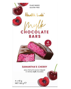 Health Lab Mylk Chocolate Bars Cherry 160g 4 bars