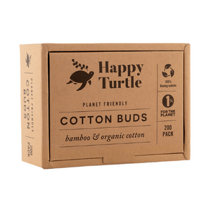 Happy Turtle Organic Cotton & Bamboo Cotton Buds 200 pack