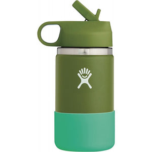 Hydro Flask Wide Mouth Kids Straw Lid Double Insulated Olive 354ml