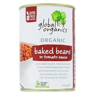 Global Organics Baked Beans in tomato sauce 400g (BPA free)