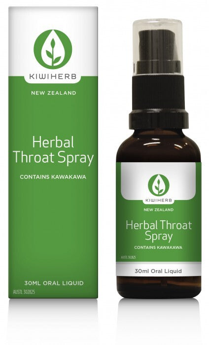 Kiwiherb Organic Herbal Throat Spray 30ml