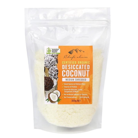 Chef's Choice Organic Desiccated Coconut Med 300g