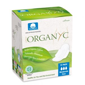 Organyc Ultra Thin Pads Moderate Flow with Wings 10pk